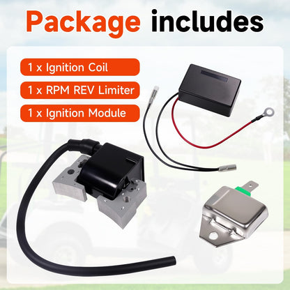 Ignition Coil 101909201 & RPM REV Limiter 1019094-01 & Igniter Module 211192161 for Club Car for Kawasaki FE290 FE350