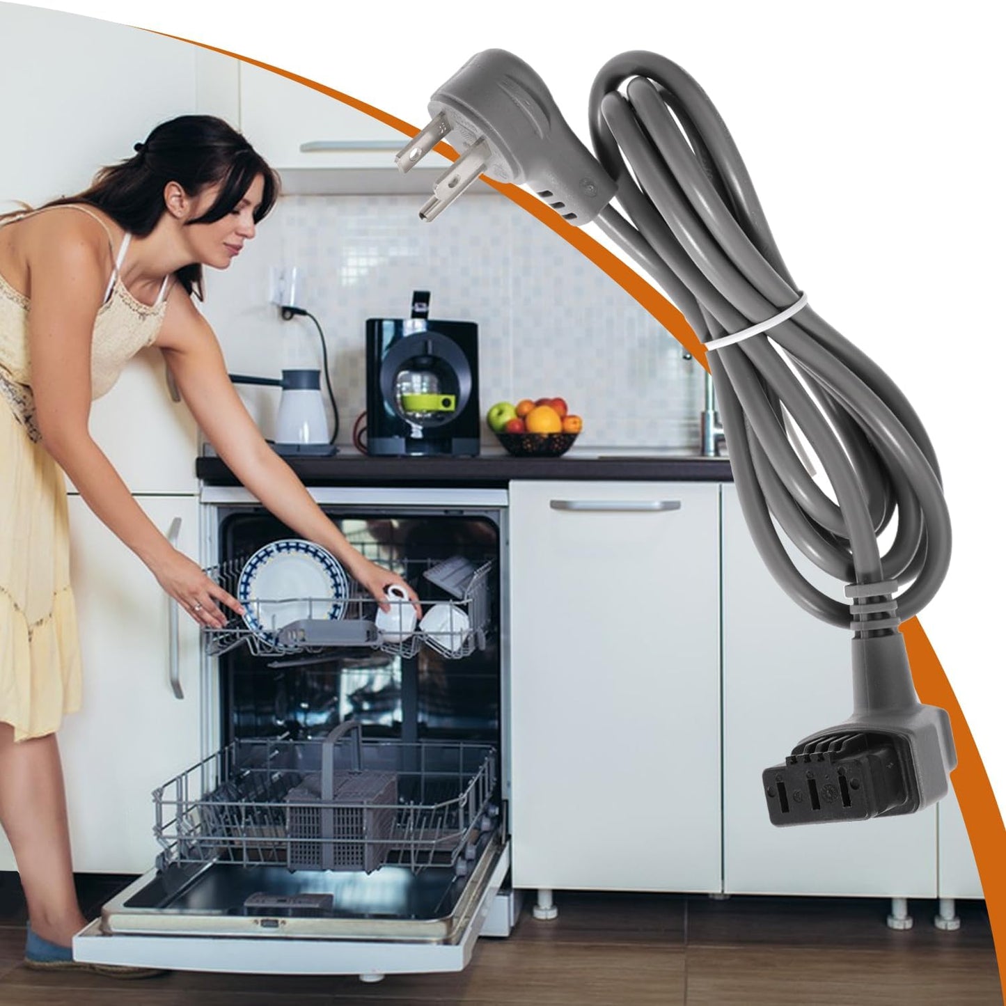for 00752018 Dishwasher Plug Power Cord for B-osch 300 500 800 Series Dishwashers for SMZPC002UC Plug Power Cord AC Charger