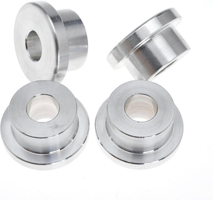 Solid Billet Handlebar Riser Bushings, Stabilizer Bar Bushing for Harley Softail Dyna FXR FX Sportster 1984-2016 (Silver)