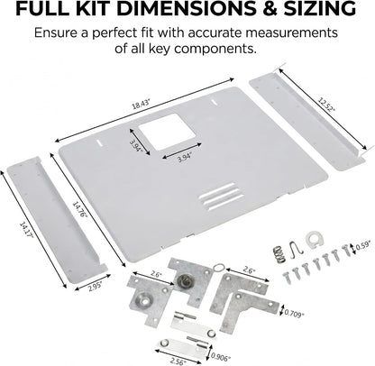 Water Heater Door Conversion Kit for Dometic Fits WH-6GEA WH-6GA WH-9GEA Compatible with Atwood GC6AA-10E 6 Gallon Older Openings