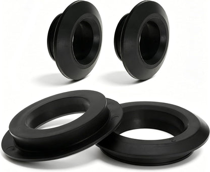 2 Pack 3/4in and 2in Uniseal Flexible Rubber Tank Sealing Adapter Bulkhead Fitting Compression Fittings for PVC Hard Pipe