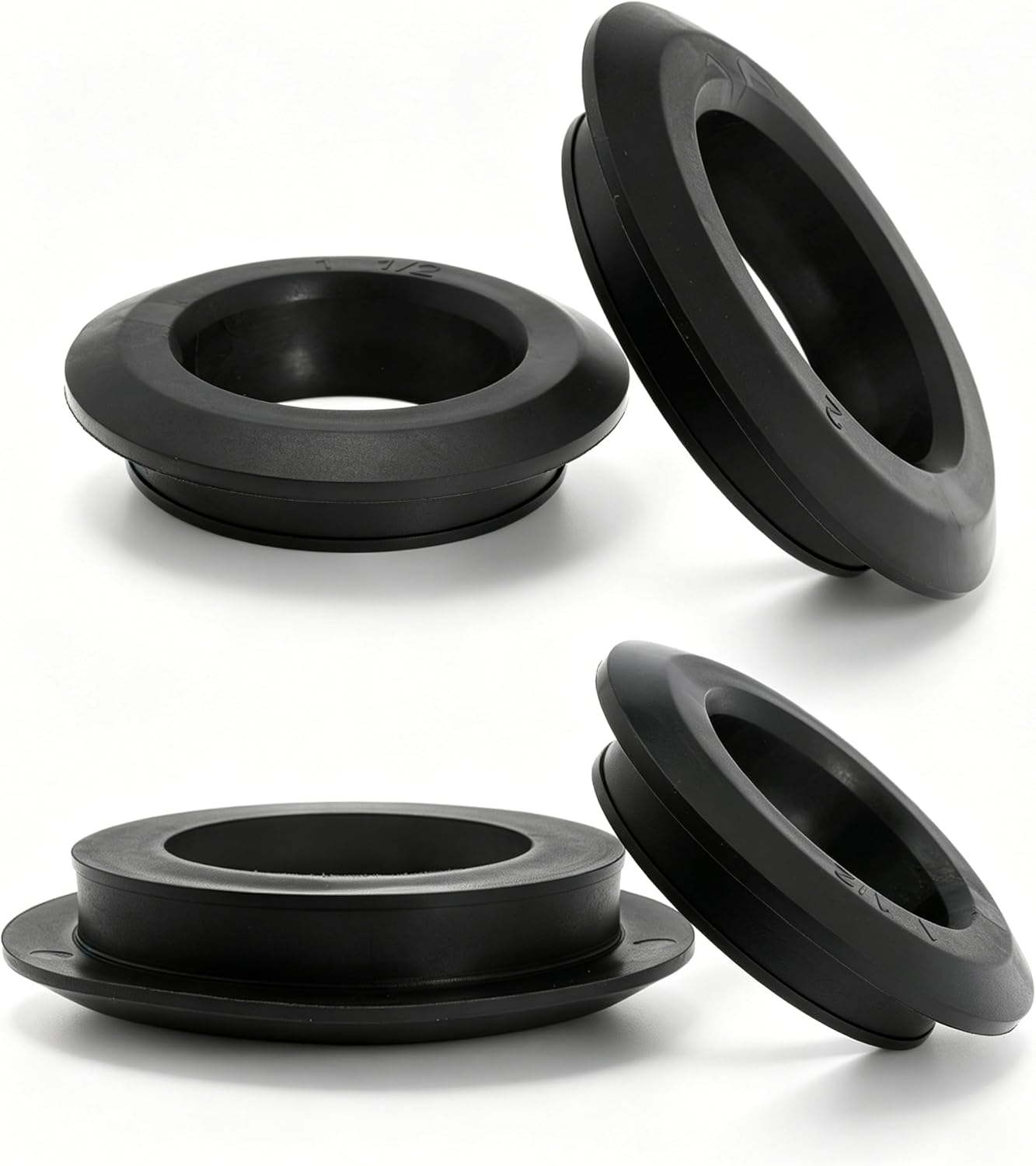 2 Pack 3/4", 1", 1 1/2", 2", 3" Uniseal Flexible Rubber Tank Sealing Adapter Bulkhead Fitting Compression Fittings for PVC Hard Pipe