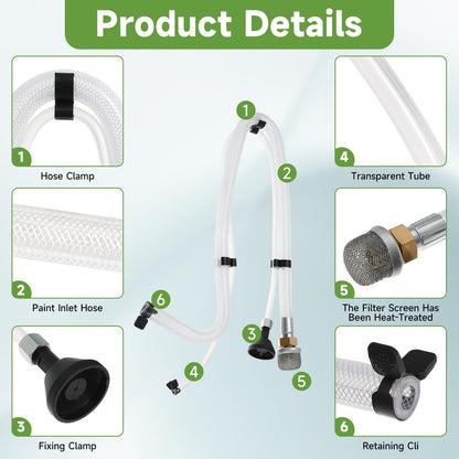 Suction Tube Kit for Graco for Magnum X5 Project Painter Plus X7 ProX17 ProX19 Stand Model Paint Sprayer