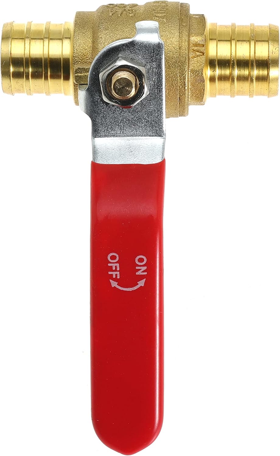 3/4" 3/4 Inch Brass Shut off Ball Valve Fit Both Ends for PEX Tubing, PEX Barb - Full Port Water Stop for Hot & Cold, 10 Pcs