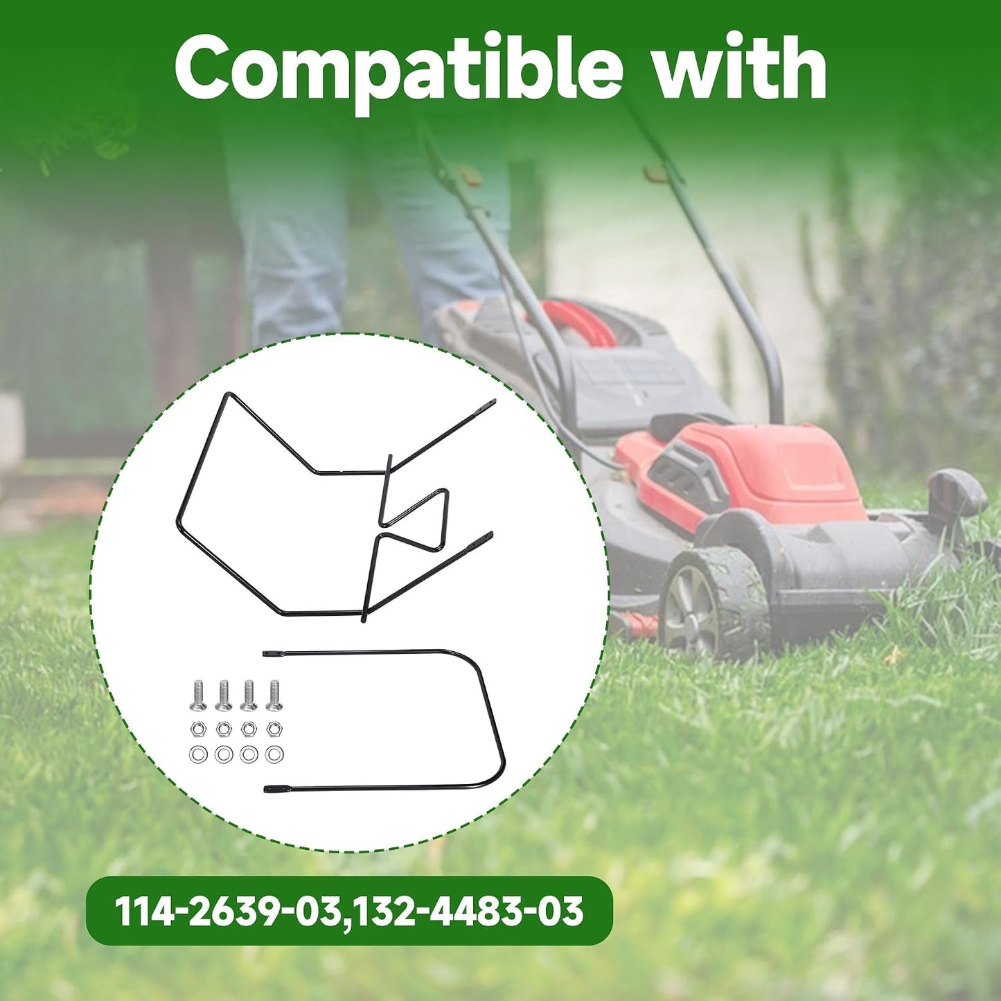 Lawn Mower Bag Frame Grass Catcher Bag Frame for to-ro 22" Recycler Lawn Mower Replace 132-4483-03 114-2639-03