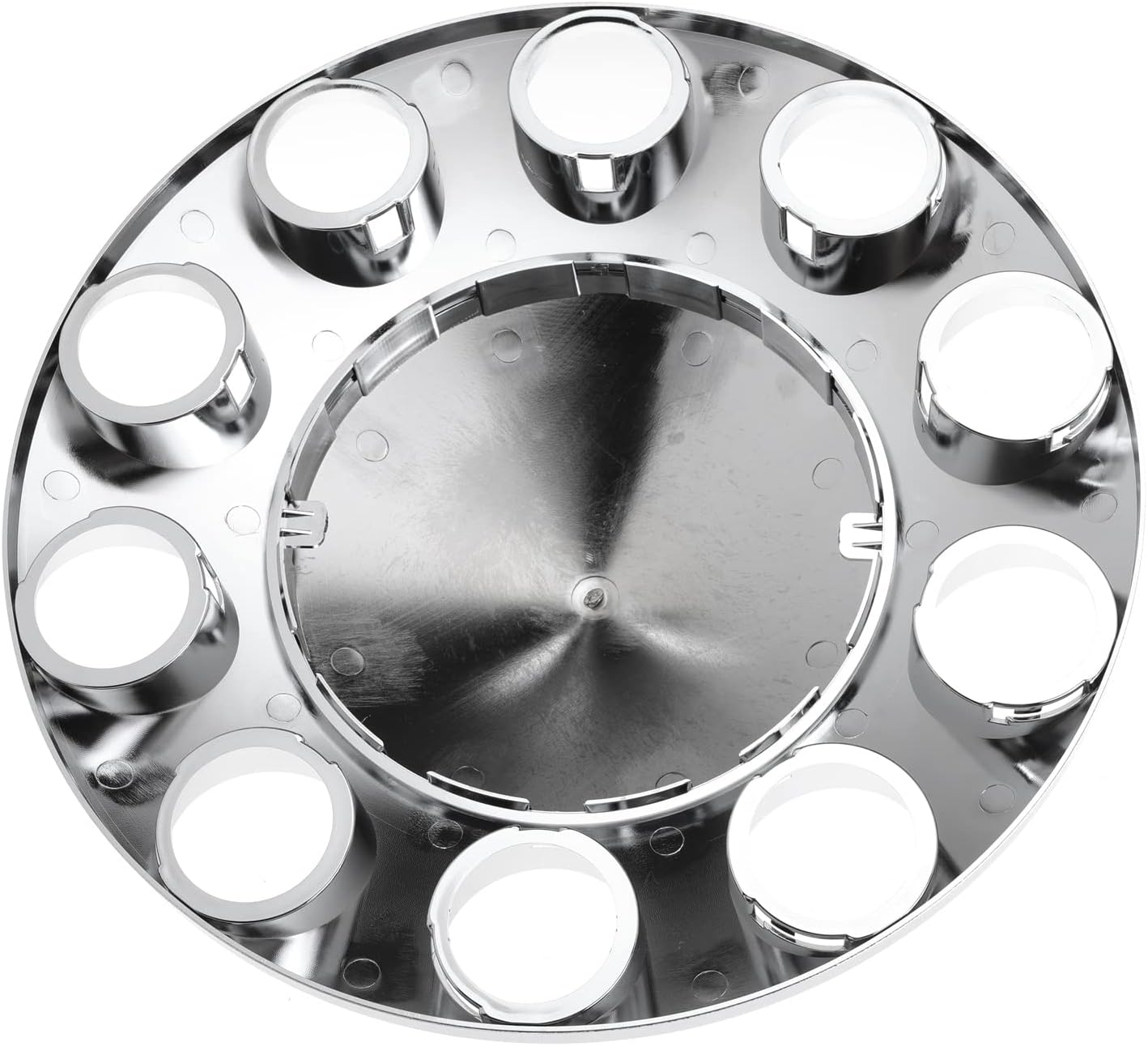 Chrome Front Axle Wheel Cover Hubcap Hub Cap for Semi for Truck 33mm Lug Nuts (Spiked)