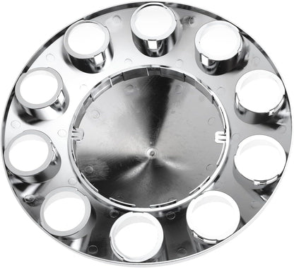 Chrome Front Axle Wheel Cover Hubcap Hub Cap for Semi for Truck 33mm Lug Nuts (Spiked)