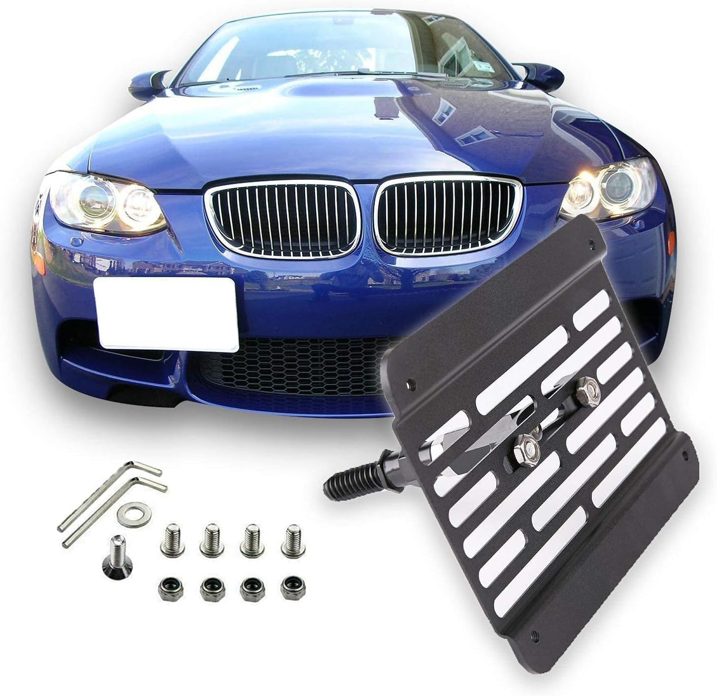License Plate Mount Holder Frame Bracket Mounting Front Bumper Tow Hook for BMW E46 E90 E91 E93 E82 E88 325i 328i 330i 128i 135i