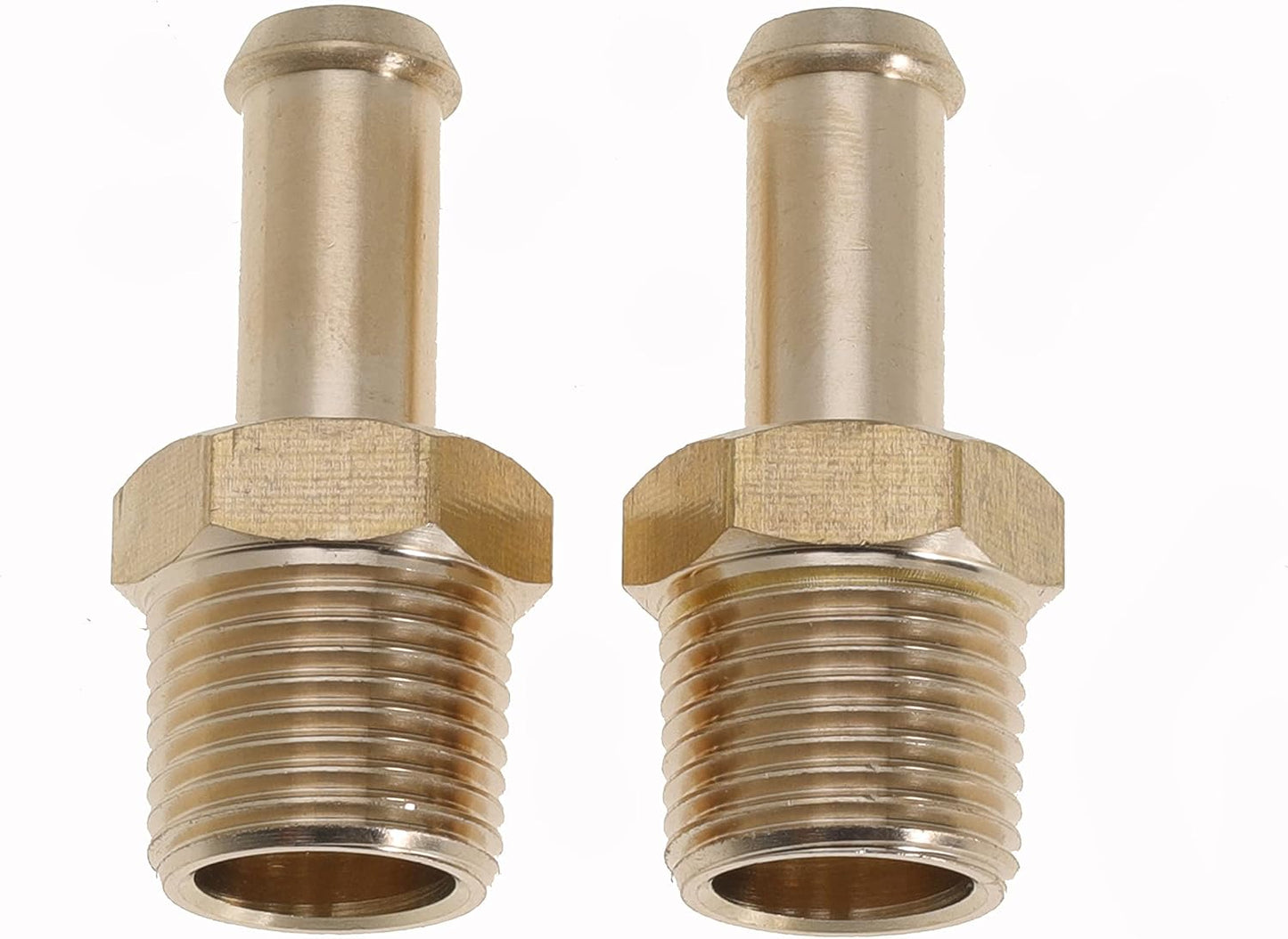 Fuel Hose Fitting Adapter Replaces 65380 Fuel Line Fittings for Holley 12-289-11 and 350 SBC Fuel Pump for Holley 12-803 Bypass Pressure Regulator for Ford Mustang 289 3/8 Inch NPT to 3/8 Inch Barb