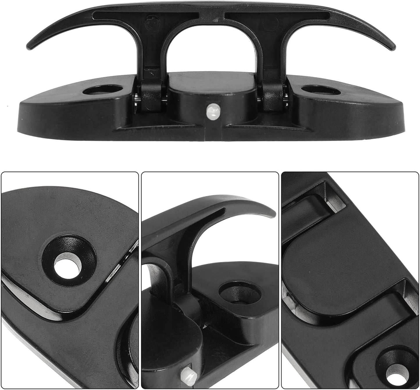 Boat Folding Cleats 5" Flip-up Dock Cleat with Screws Nylon Dock Cleats Folding Cleat for Deck Marine Kayak Yacht and Pontoon