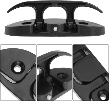 Boat Folding Cleats 5" Flip-up Dock Cleat with Screws Nylon Dock Cleats Folding Cleat for Deck Marine Kayak Yacht and Pontoon