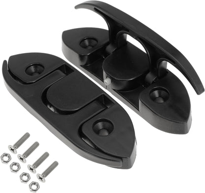 Boat Folding Cleats 5" Flip-up Dock Cleat with Screws Nylon Dock Cleats Folding Cleat for Deck Marine Kayak Yacht and Pontoon