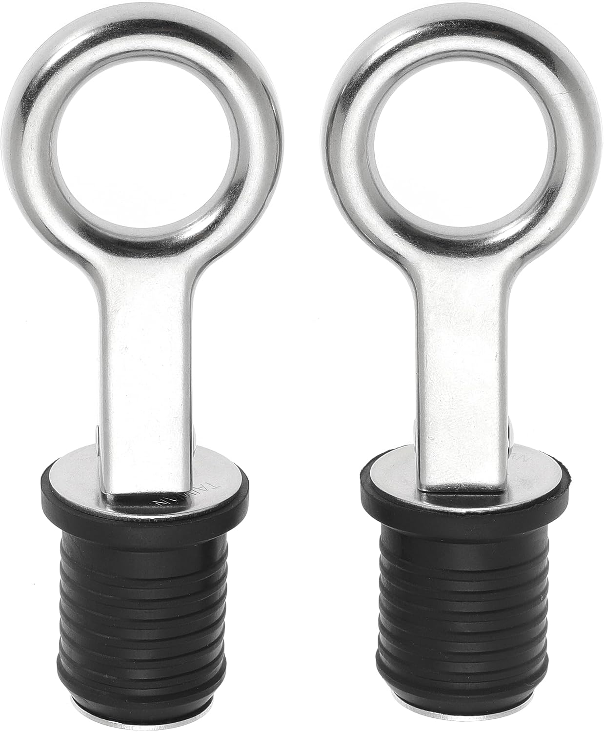 2 Pcs Boat Plug Snap Handle Boat Drain Plug Rubber Plugs with Brass/Stainless Steel Handle Marine Twist Plug Boat Accessories