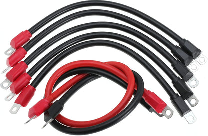 Golf Cart Battery Cables for EZGO E-Z-Go TXT 1994-UP 36V and 48V 4 Gauge Pure Copper AC/DC Wiring Set 7pcs