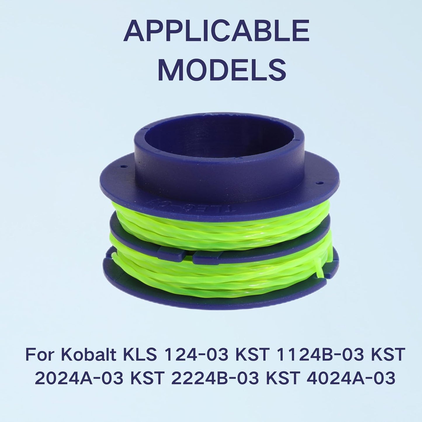 Pre-Wound Dual-line Spool 0.08 Diameter line for Kobalt 24V KST 1124B-03 KST 2024A-03 KST 2224B-03 KST 4024A-03 Trimmer Replace 1504979 1137837