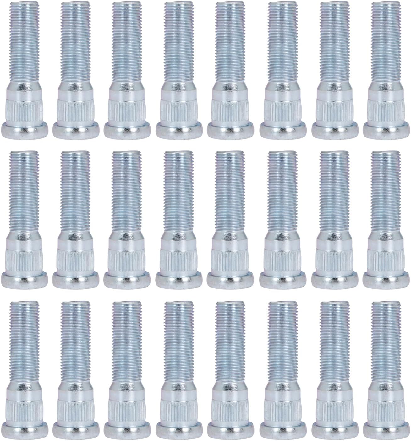 24Pcs Wheel Stud for Trailer for Lippert Axles 2000 lb to 3500 lb for Dexter 4400 lb with 1/2"-20 UNF Thread Size 0.617" Spline, 0.77" Head 2.19" Length
