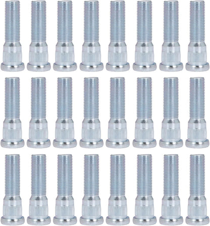 24Pcs Wheel Stud for Trailer for Lippert Axles 2000 lb to 3500 lb for Dexter 4400 lb with 1/2"-20 UNF Thread Size 0.617" Spline, 0.77" Head 2.19" Length