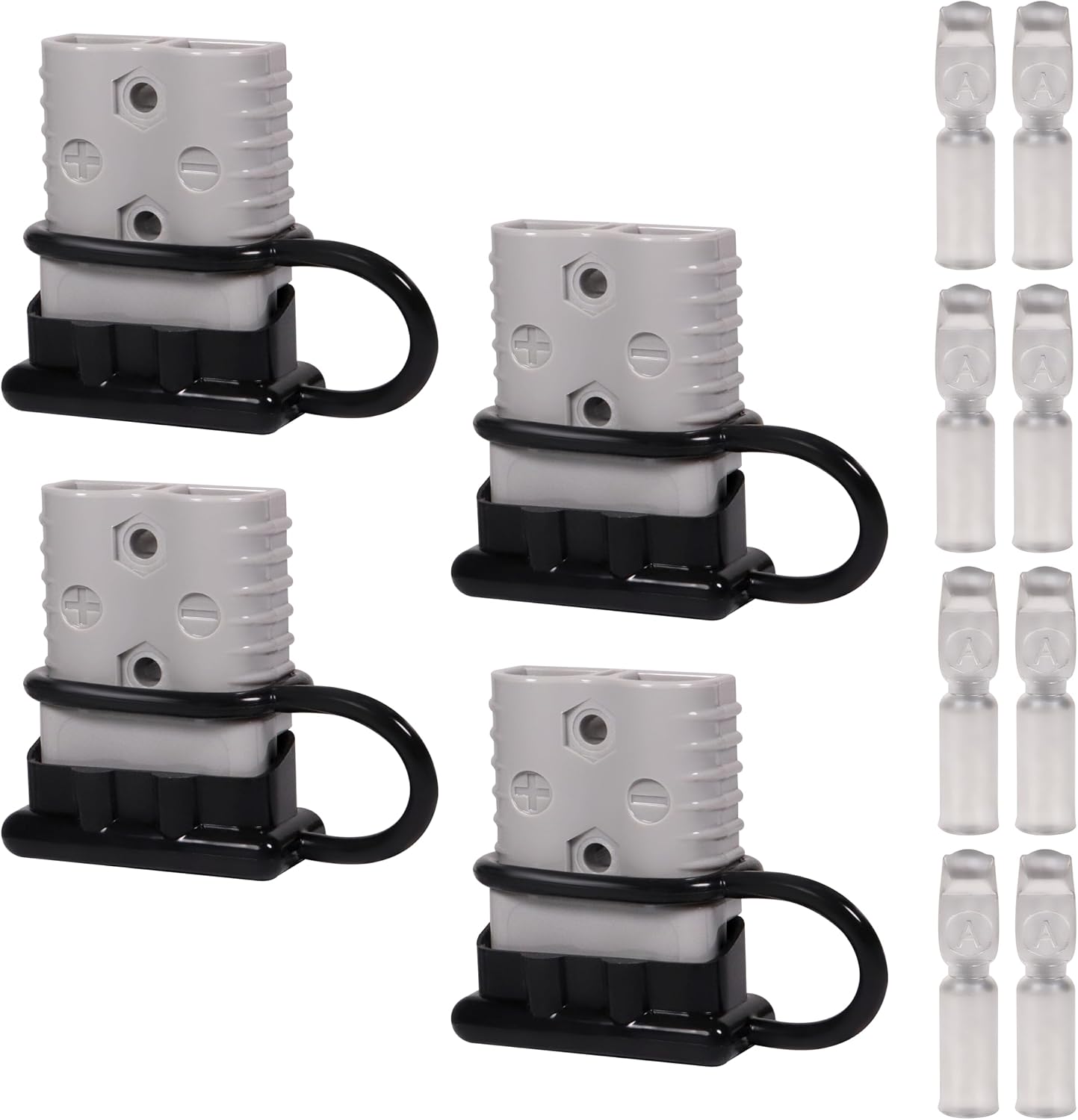 175A 600V Battery Quick Connect Disconnect Connectors Wire Harness Plug Kit for 2-4 Gauge Cables, Grey