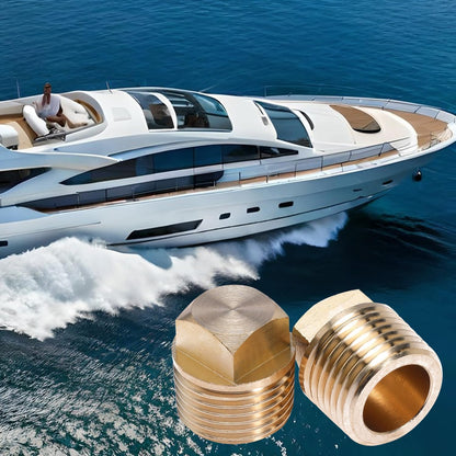 Boat Plug 1/2 Inch NPT Brass Boat Drain Plugs Thread Boat Garboard Drain Plug Fits for Most Boat Hulls