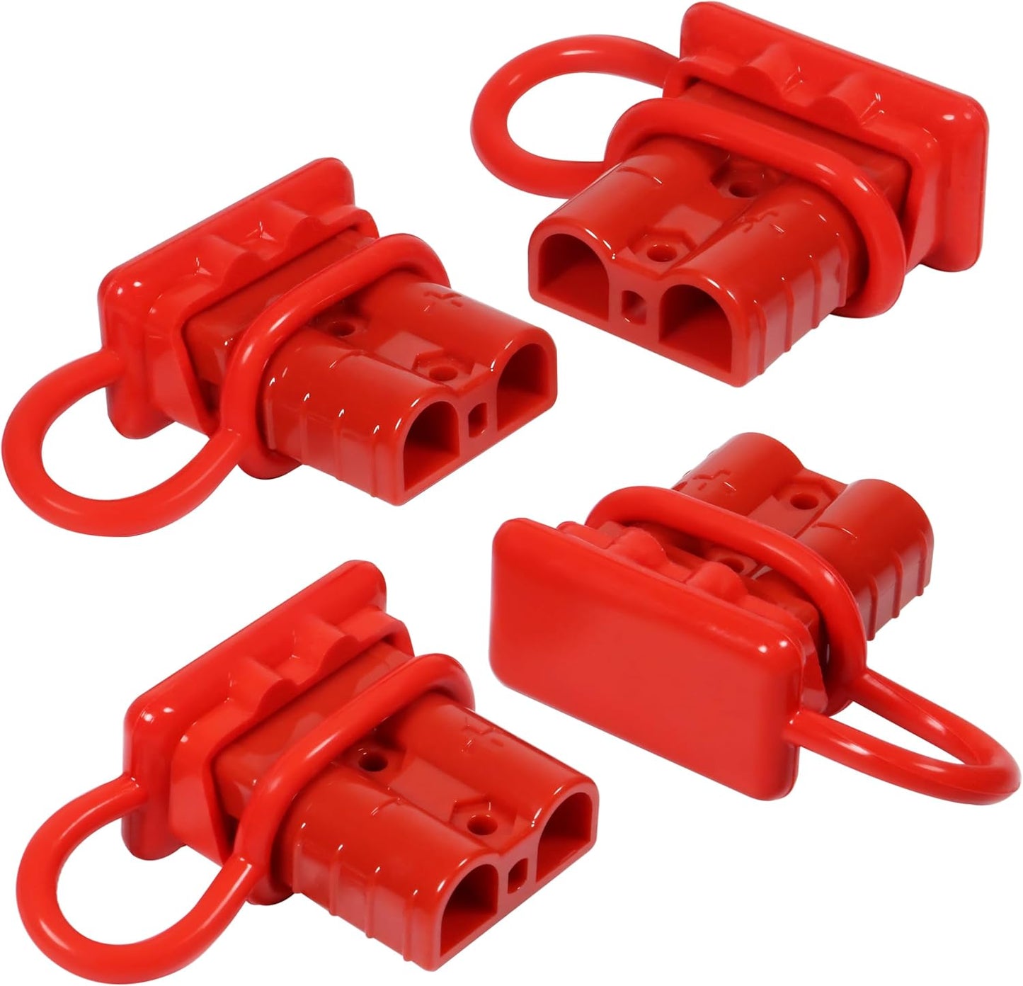 50A 600V Battery Quick Connect Disconnect Connector 6-10AWG Battery Cable Connector Fit for 6-10 Gauge Connect and Disconnect Plug Connector with Protect Cover and Screws