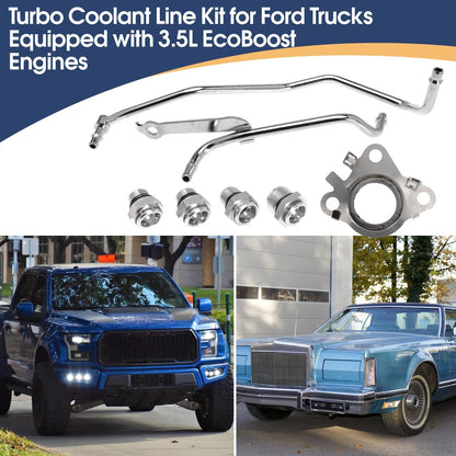 Replacement 926-186 Turbo Coolant Line Tubes, Passenger/Right Side Oil Cooler Line Kit for Ford Expedition 15-17, F150 11-16, Transit 150 250 350 350HD 15-21 and for Lincoln Navigator 15-17
