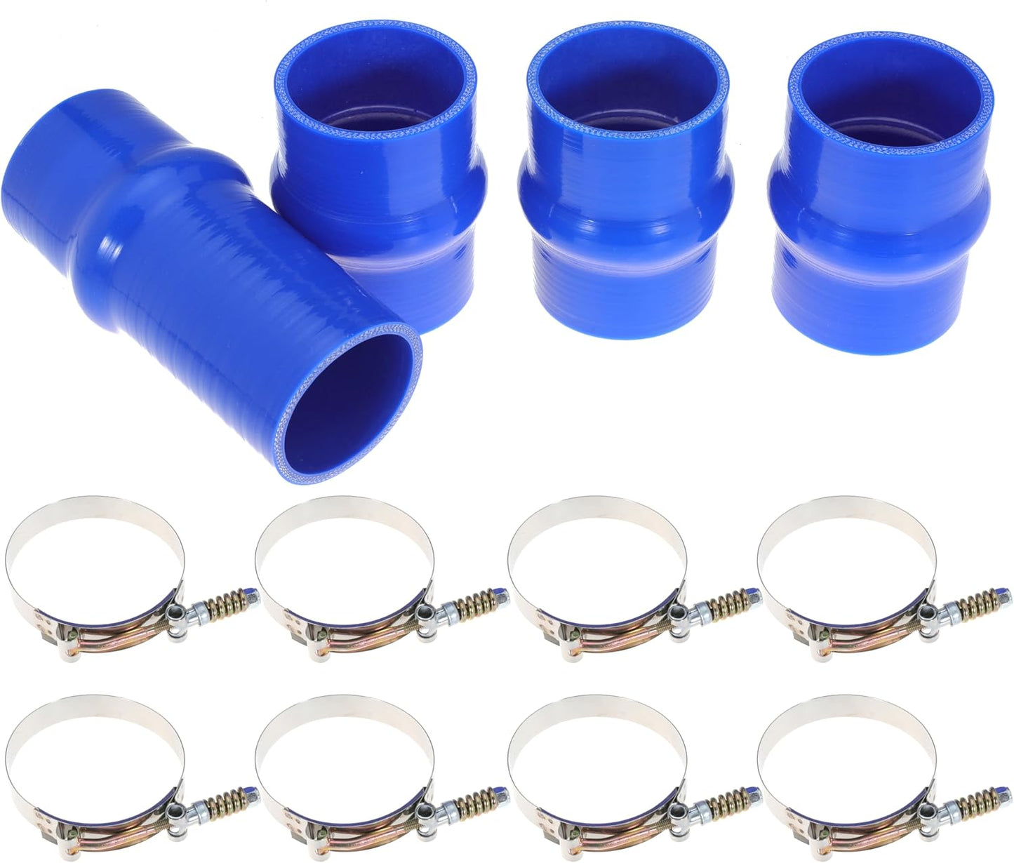 5.9 Heavy Duty Silicone Intercooler Hose Boot For Dodge Ram 2500 3500 Pickup 5.9L Cummins Diesel 2003-2007 with T Bolt Clamp Blue