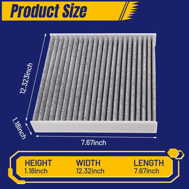 CF10285 CP285 Cabin Air Filter Fit for Toyota Camry Corolla Rav4 SIENNA Highlander for Lexus NX200T NX300 ES350 RX350 RX450H, Cabin Filter Replacement with Activated Carbon, 2 Pack