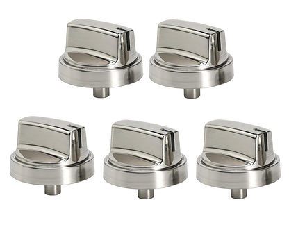 WB03X29300 Gas Stove Knobs Replace for GE Stainless Steel Stove Gas Range Knobs Compatible with JGP3030SL2SS JGP3036SL1SS JGP3530SL1SS JGP5530SL1SS JGP5536SL1SS AP6301265 4585904 (Silvery-10 Pack)