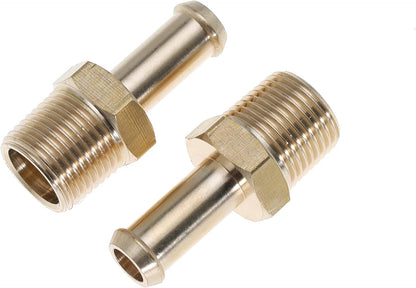 Fuel Hose Fitting Adapter Replaces 65380 Fuel Line Fittings for Holley 12-289-11 and 350 SBC Fuel Pump for Holley 12-803 Bypass Pressure Regulator for Ford Mustang 289 3/8 Inch NPT to 3/8 Inch Barb