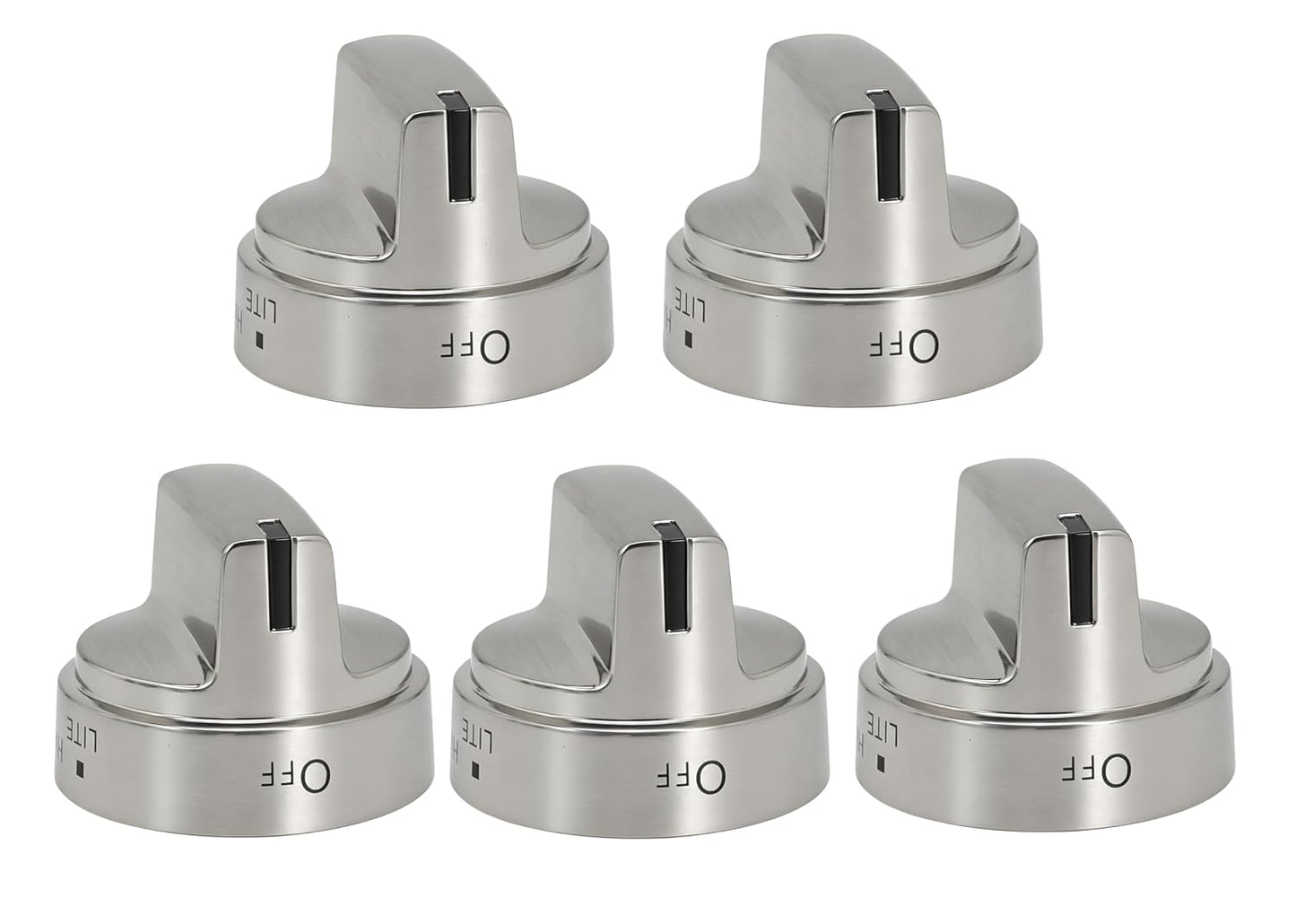 WB03X24818 Gas Stove Knobs Replace for GE Stainless Steel Stove Gas Range Compatible with JGB6, JGB7, JGB8, JGBS Series PS11729081 AP5989029 (Silvery-10 Pack)