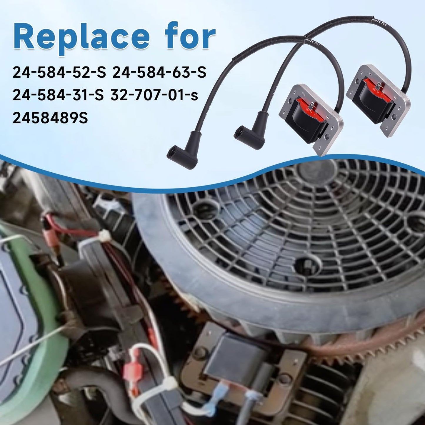 Ignition Coil Replace 32-707-01-s 25-707-03-s for Kohler for SV735 for CH750 for CH740 for CV740 for CV750 for SV740 for SV840