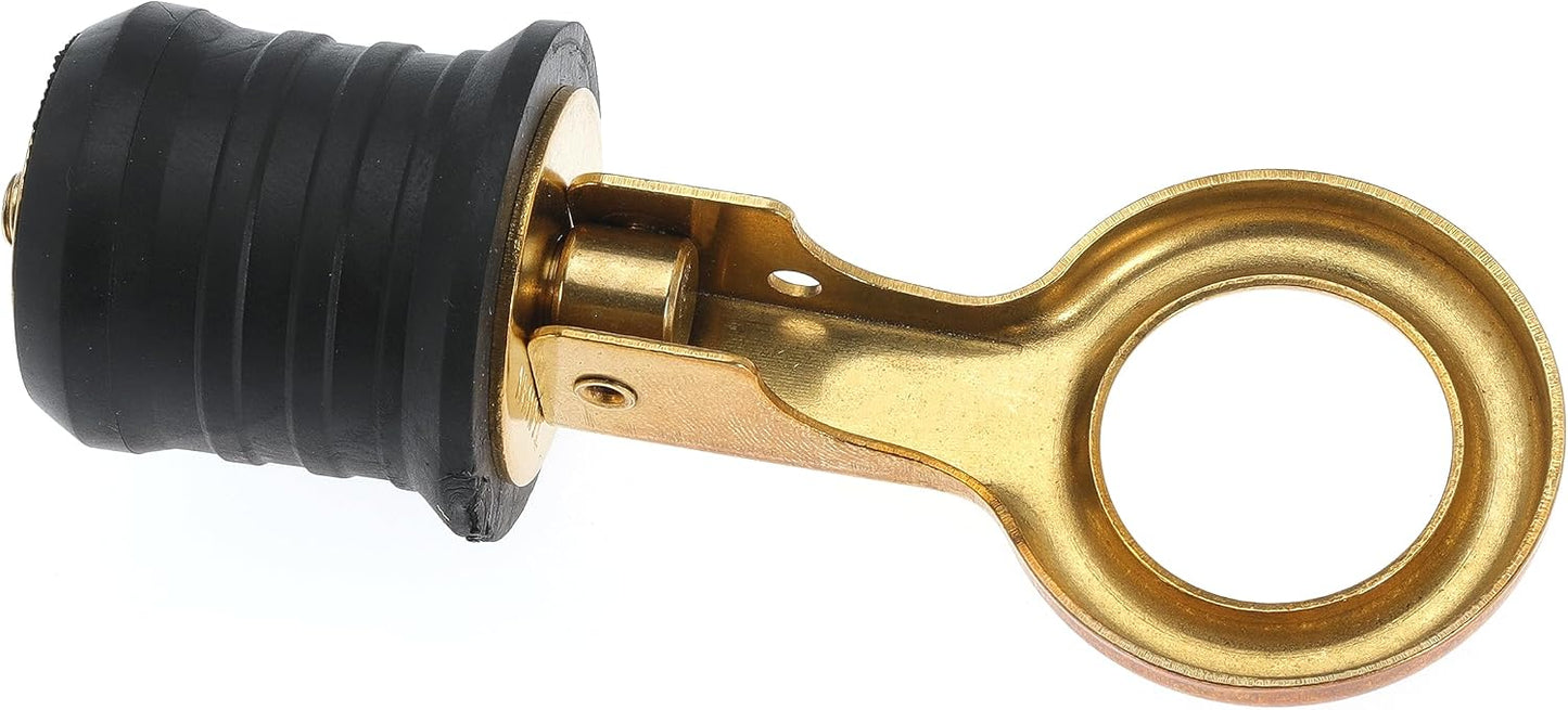2 Pcs Boat Plug Snap Handle Boat Drain Plug Rubber Plugs with Brass/Stainless Steel Handle Marine Twist Plug Boat Accessories