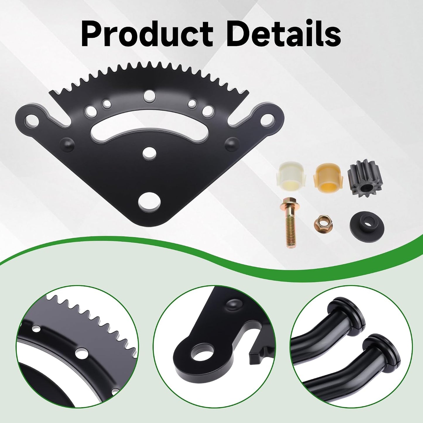 Steering Sector Pinion Gear 1GXD110E and Vacuum Pump Hose 596163 for John Deere D140 D160 D170 D130 D125 Replaces 593998 797408 for Lawn Tractor Repair