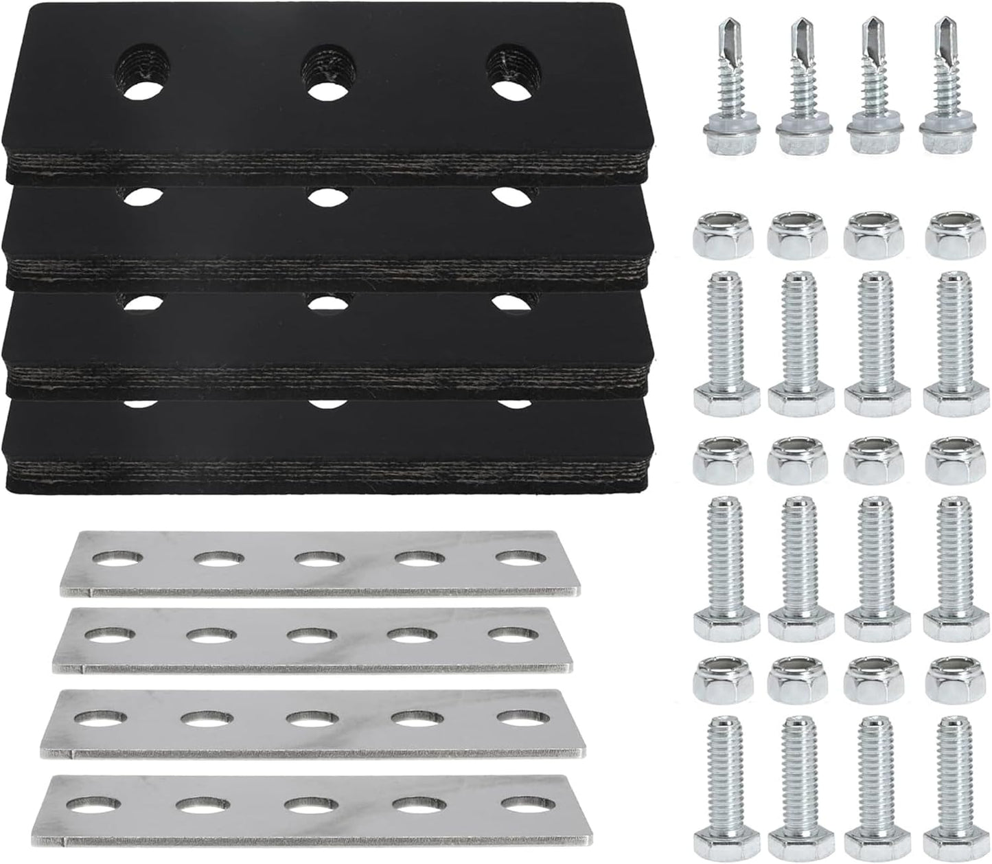 1/4inch Snow Blower Rubber Blade Impeller Modification Kit 4 Blade for 2-Stage Snow Blower