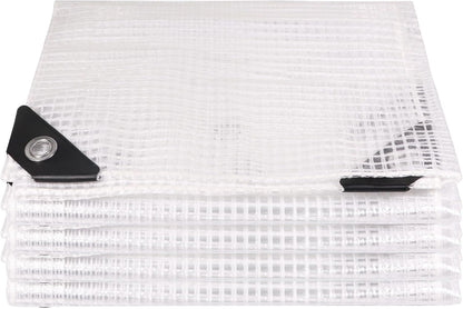 30Ftx40Ft Greenhouse Cover,Clear Plastic Tarps,16Mil Heavy Duty Waterproof tarp with UV Resistance and Grommets,Clear Tarp Canopy Top for Gardening,Farming,Nursery,Garden