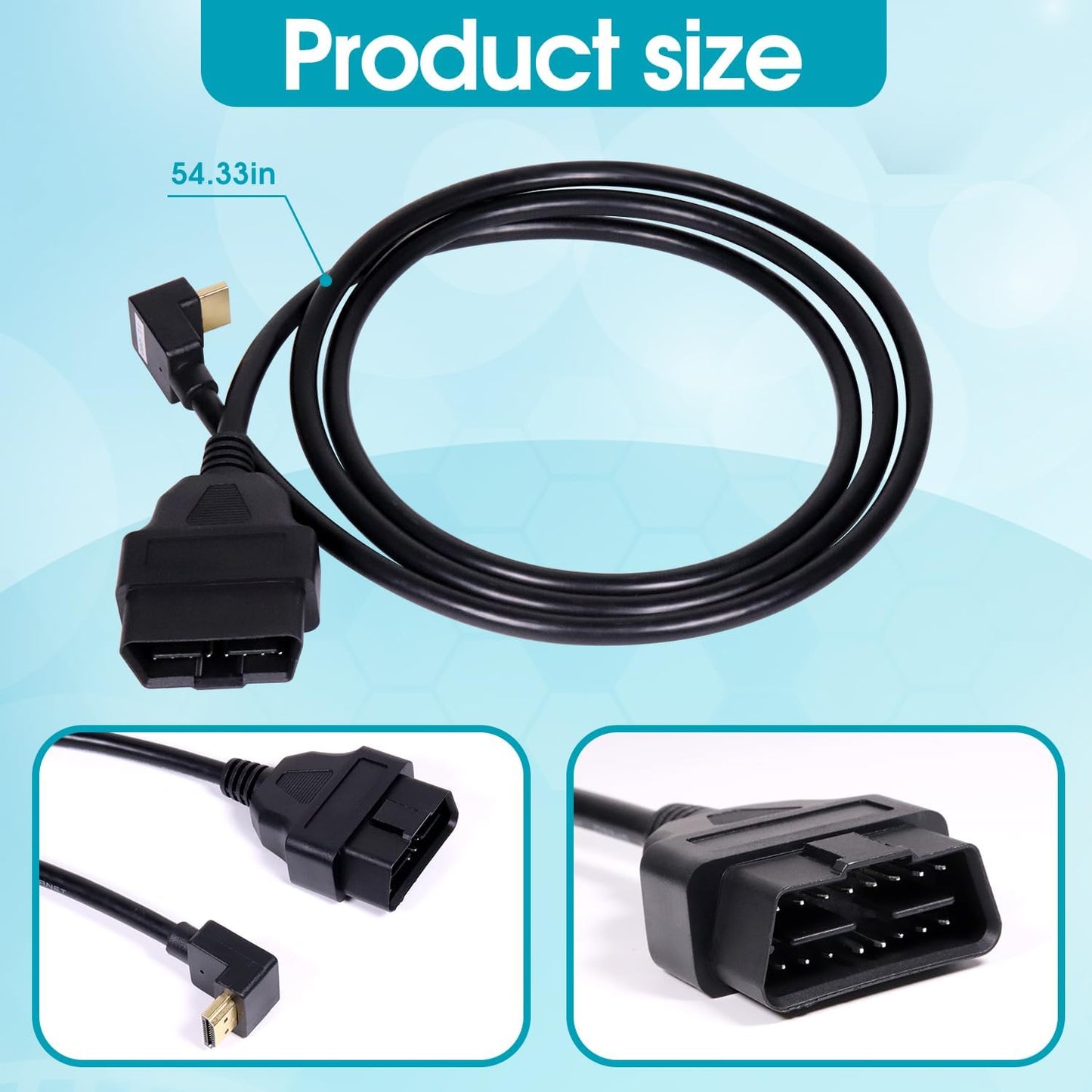 7011U-08 Cable for OBD2 OBDII Cable Compatible for Xcalibrator X4 Works for SCT X4 Tuner Scanner