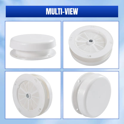 1 Pack RV Roof Mushroom Vent with 2Pcs Water Guard Cap Cover for RV Homes Campers Trailers Keystone Motor