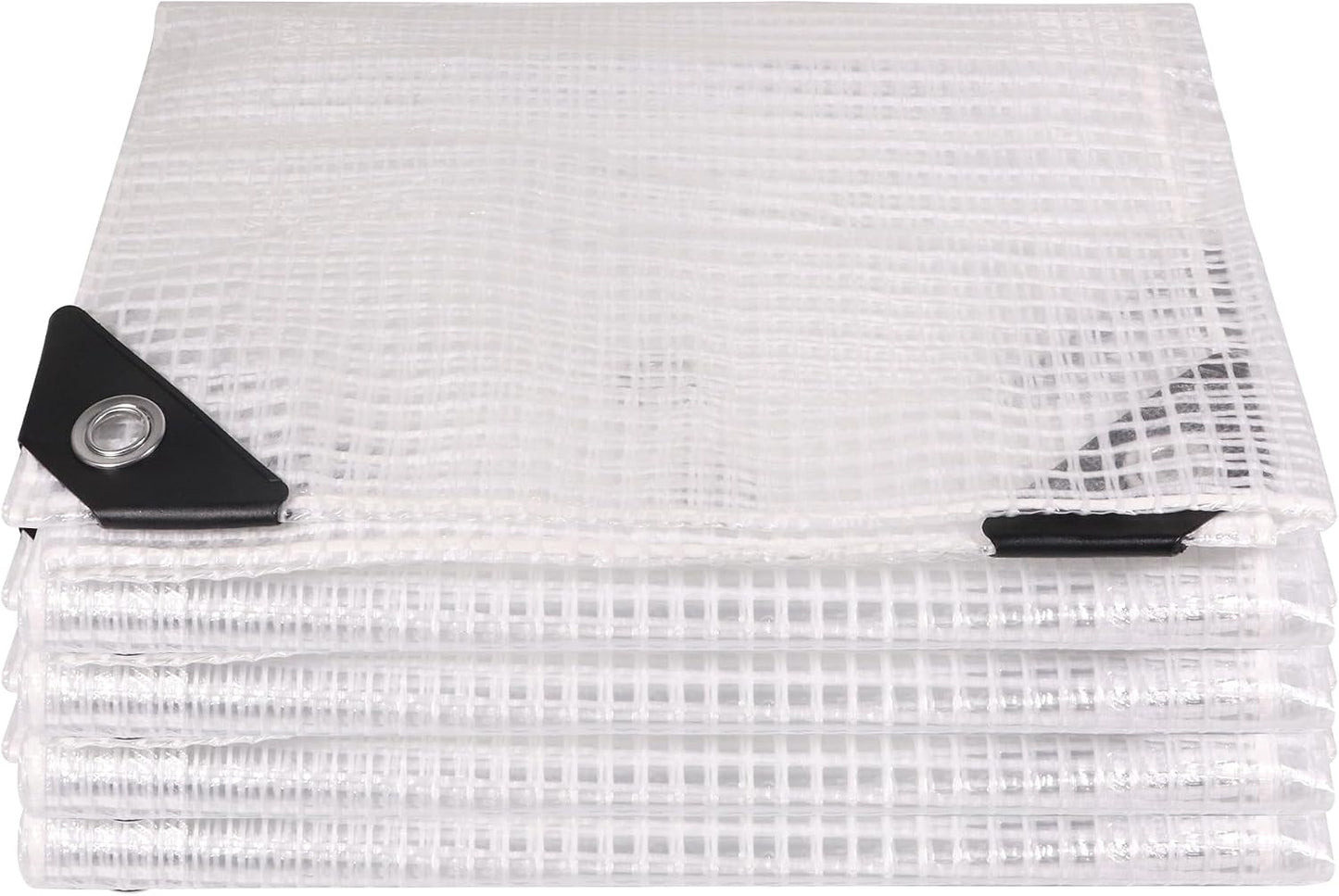 Greenhouse Cover,Clear Plastic Covering, 16Mil Thickness Heavy Duty Clear tarp for Chicken coop,Gardening,Farming, Greenhouse Plastic sheeting with Grommets (White, 3ft*3ft)