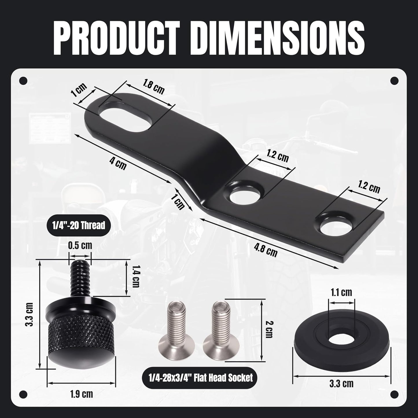 Seat Bracket with Fender Washer Screw for Harley Davidson 1996-2024 Replace 10545BB