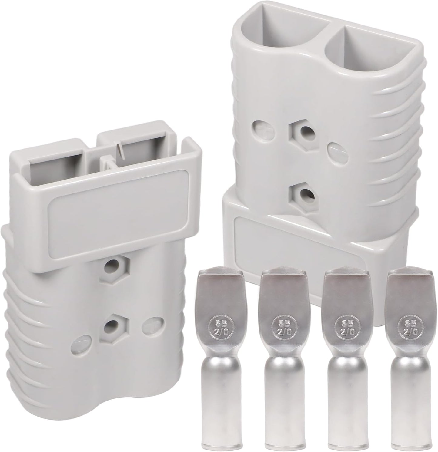 350A 600V Battery Quick Connect Disconnect Connectors with 2/0 AWG Cable Plugs 2pack