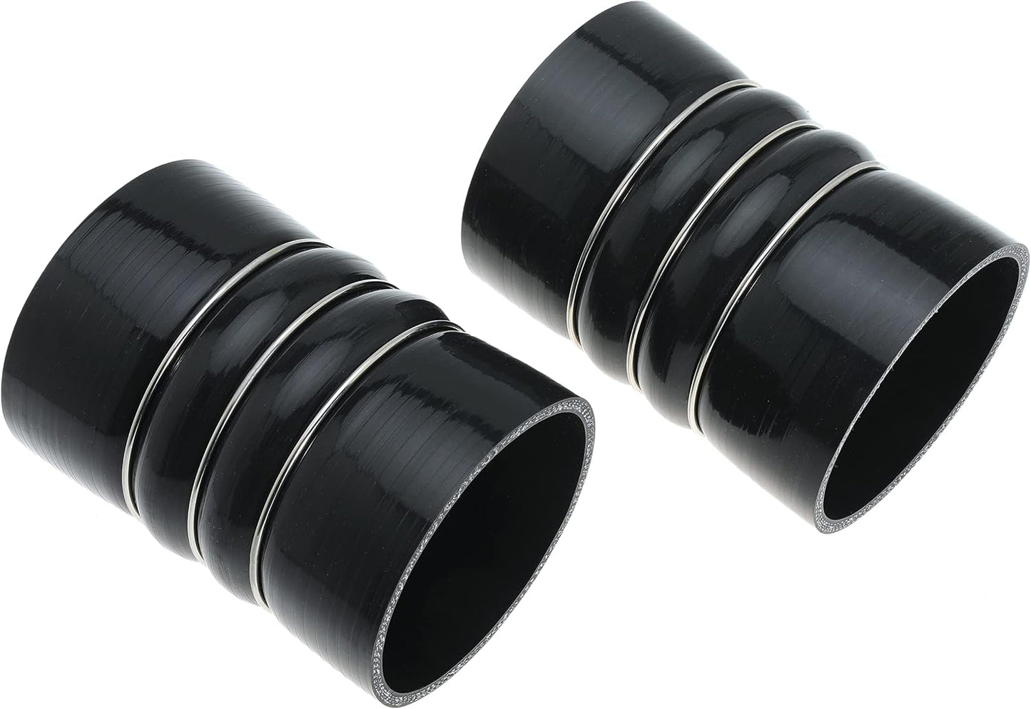 Silicone Charge Air Cooler Hump Hose Boot Set 4" X 6" 4 inch with T Bolt Clamp Black