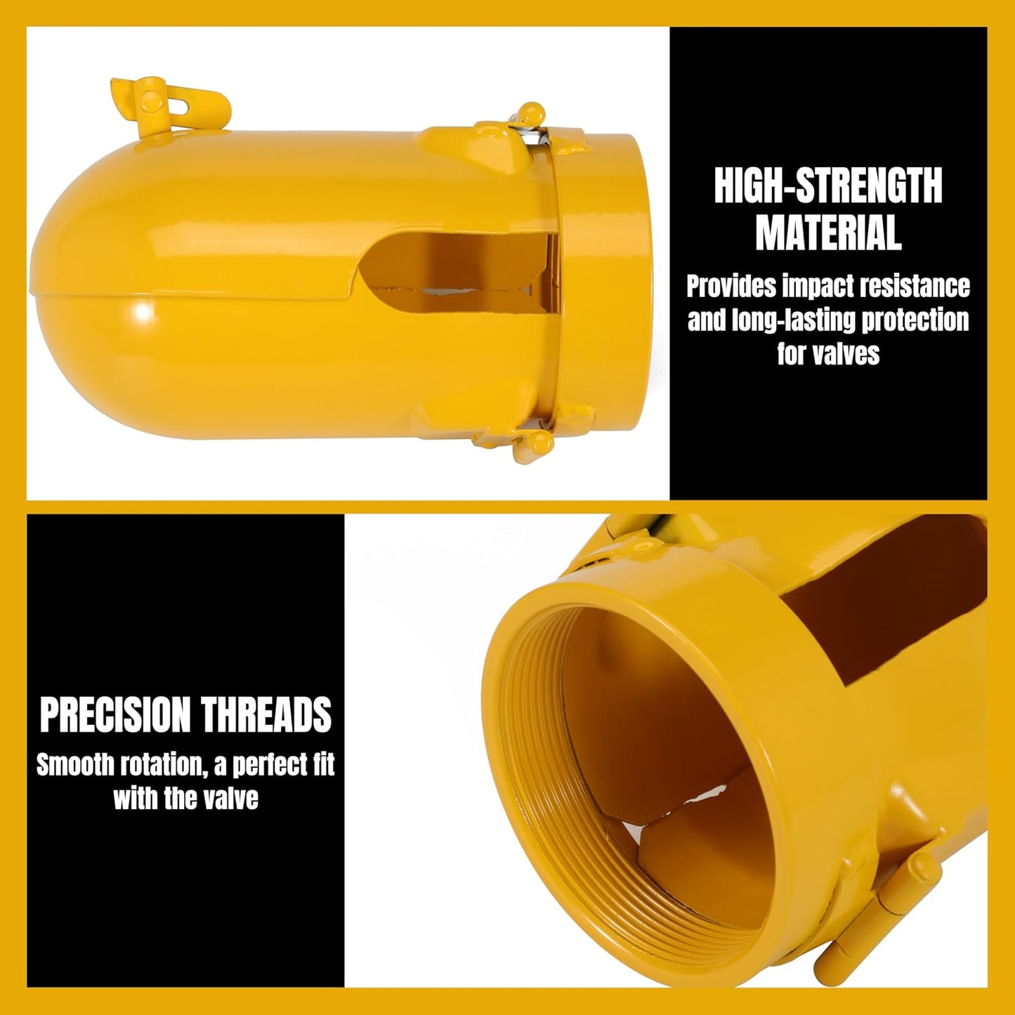 Acetylene Cylinder Regulator Protector Safety Cap 3-1/8” x 11 High Pressure Gas Cylinder Tank Valve Protection Cap, Fall-Proof Steel Gas Cylinder Cap for Storage Transport