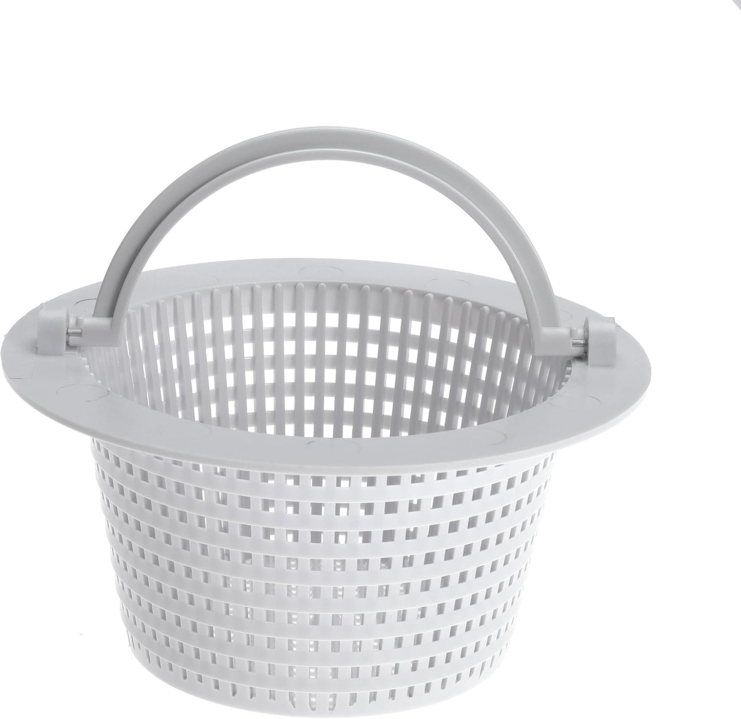 6" Above Ground Pool Skimmer Basket Thru-Wall Strainer Basket Filter Basket with Handle to Clean Leaves and Debris (2)