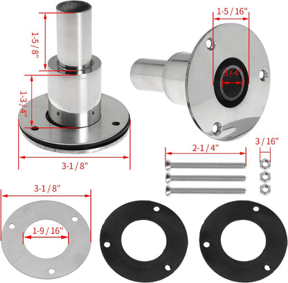 Straight Thru Hull Exhaust Skin Fitting 24mm Tube Pipe Socket for Webasto for Planar for Eberspacher for Chinese Parking Heaters