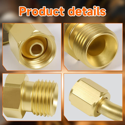 Acetylene Propane Hose Adaptors and Oxygen Hose Coupler Connect Size "B" 9/16"-18 Hose to Size "A" 3/8"-24 Regulator or Torch