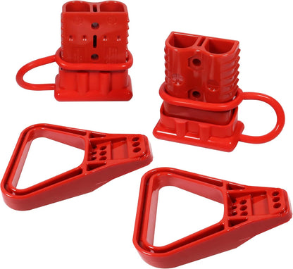 175A 600V Battery Quick Connect/Disconnect Connectors 1/0 AWG Wire Harness Cable Plug Kit with Handle and Protect Cover 2Pack