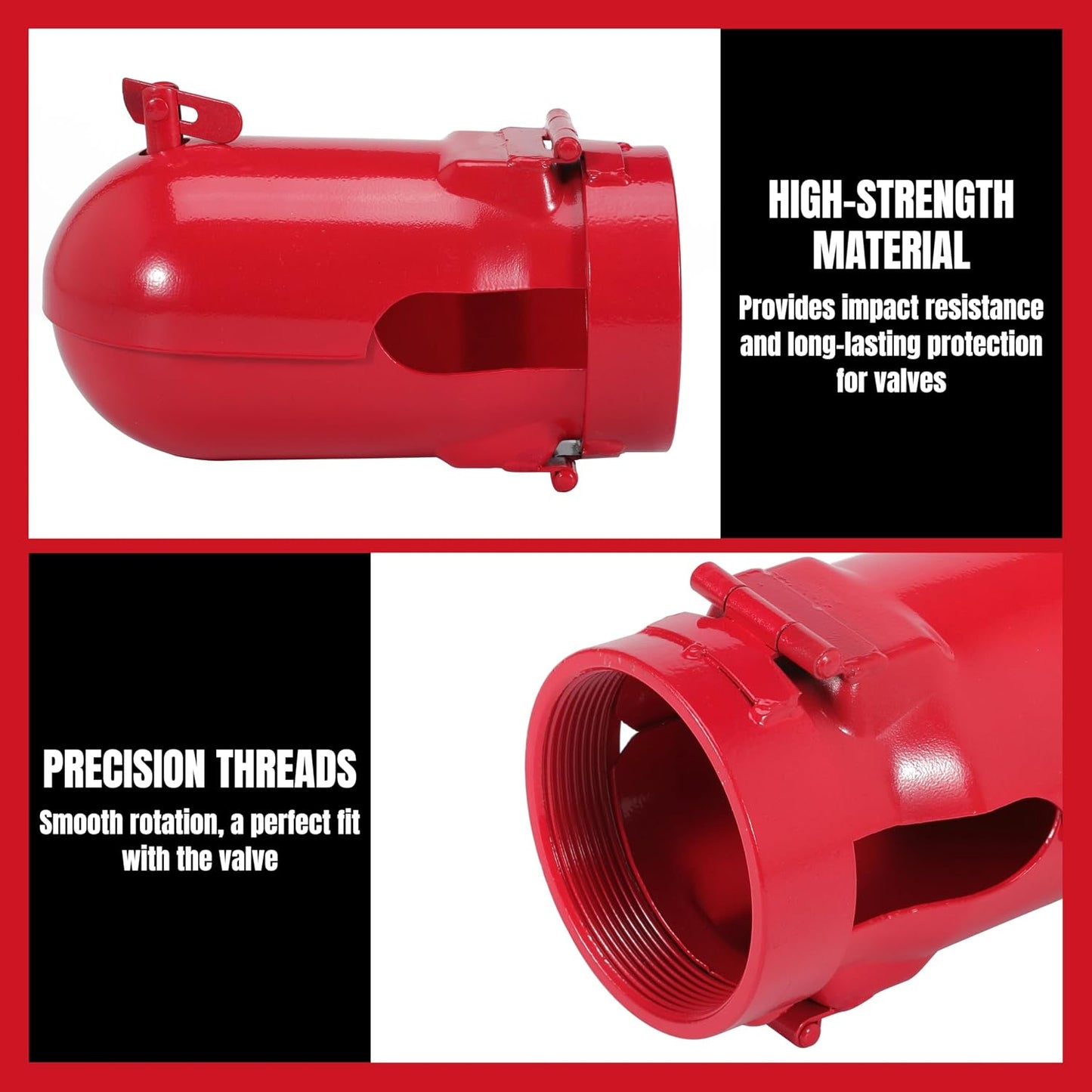 Acetylene Gas Cylinder Regulator Safety Cap Protector 3-1/8” x 11 High Pressure Gas Cylinder Tank Valve Protection Cap, Fall-Proof Steel Gas Cylinder Cap for Storage Transport