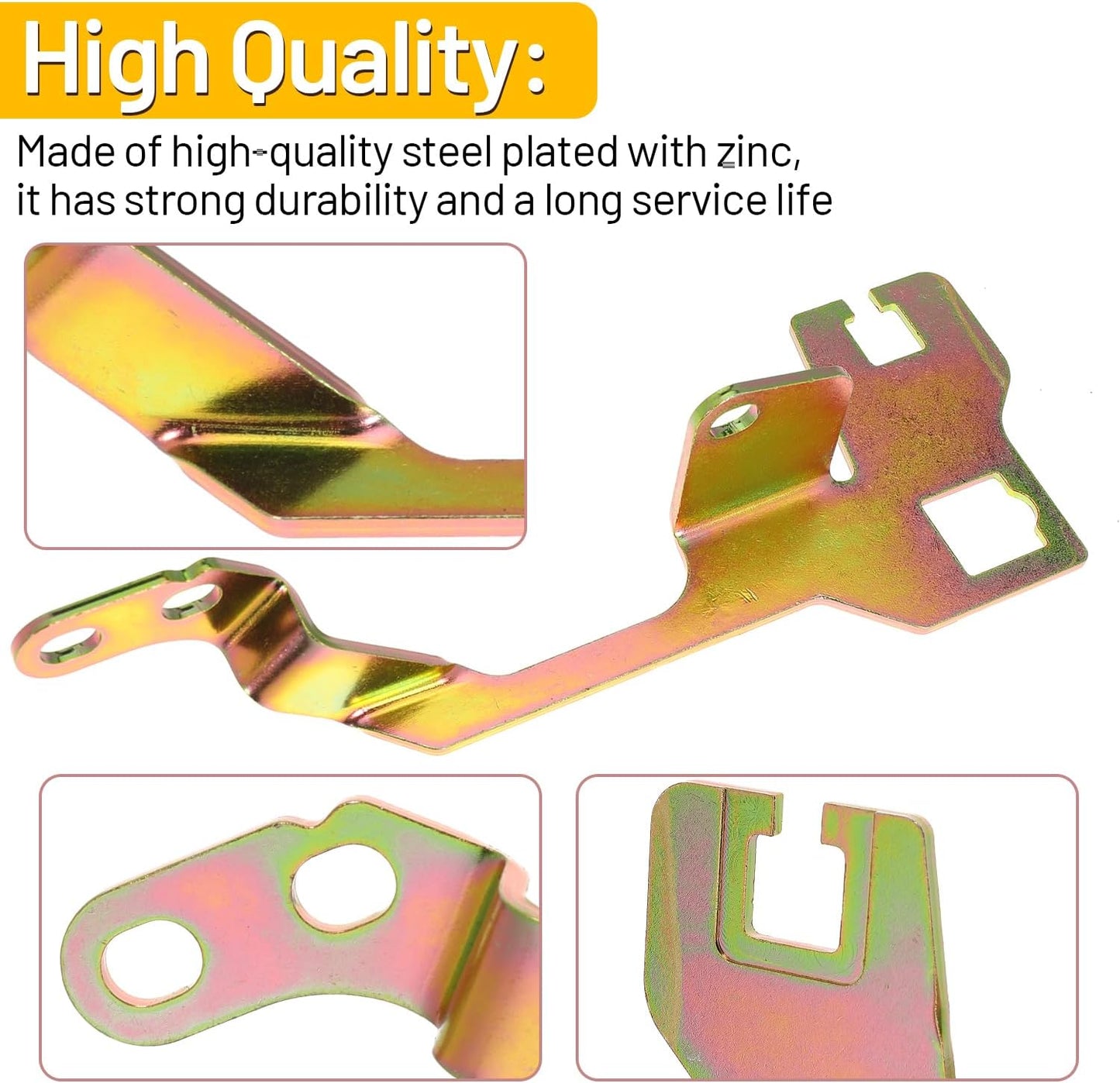 Throttle Transmission Kickdown Cable Bracket and 20-40 Kickdown Stud Kit for TH350 700-R4 and 200-4R Cables for Edelbrock Performer Carburetors for Thunder AVS and All Quadrajet-style Carburetor
