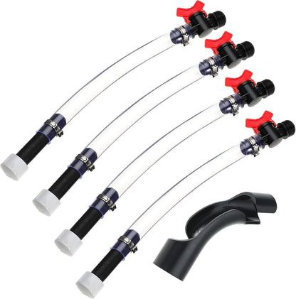 Jegs Fuel Filler Kit - LC2 Jugs with Ball Valve Hose, Bender for Scribner Fuel Tank