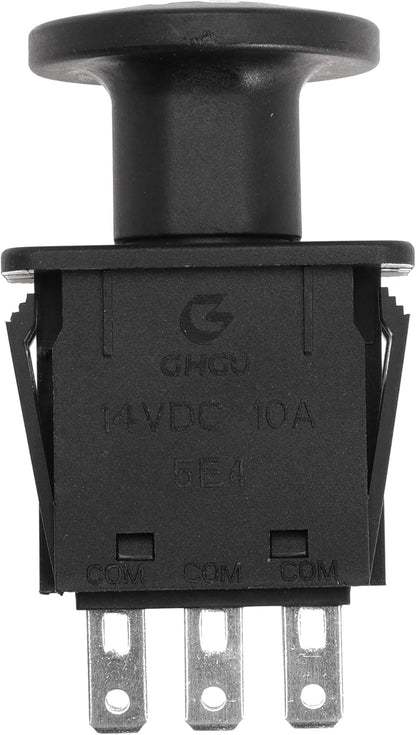 Clutch PTO Switch 8 Terminals for Dixie Chopper for Delta for Bush Hog for Wright for Bunton Compatible with 6201-303 6204-303 50018299 52420003 PL7994 5 AMP, Black Knob